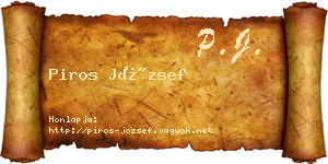 Piros József névjegykártya